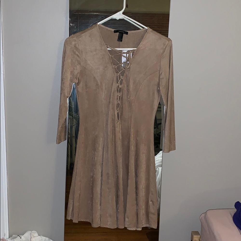 Forever 21 Taupe Suede Dress